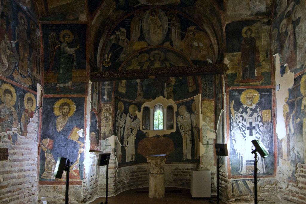 Frescoes of 11th-12th century, Boyana Church, Sofia, Bulgaria
Attribution: Ann Wuyts - https://commons.wikimedia.org/wiki/File:Sofia_-_Boyana_Church_Apse_%284967294741%29.jpg, Creative Commons Attribution License